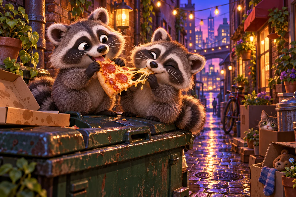 Raccoon Alley concept illustration